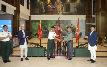 नेपाली सेनाद्वारा सशस्त्र प्रहरी बललाई हतियार तथा एम्युनिशन हस्तान्तरण