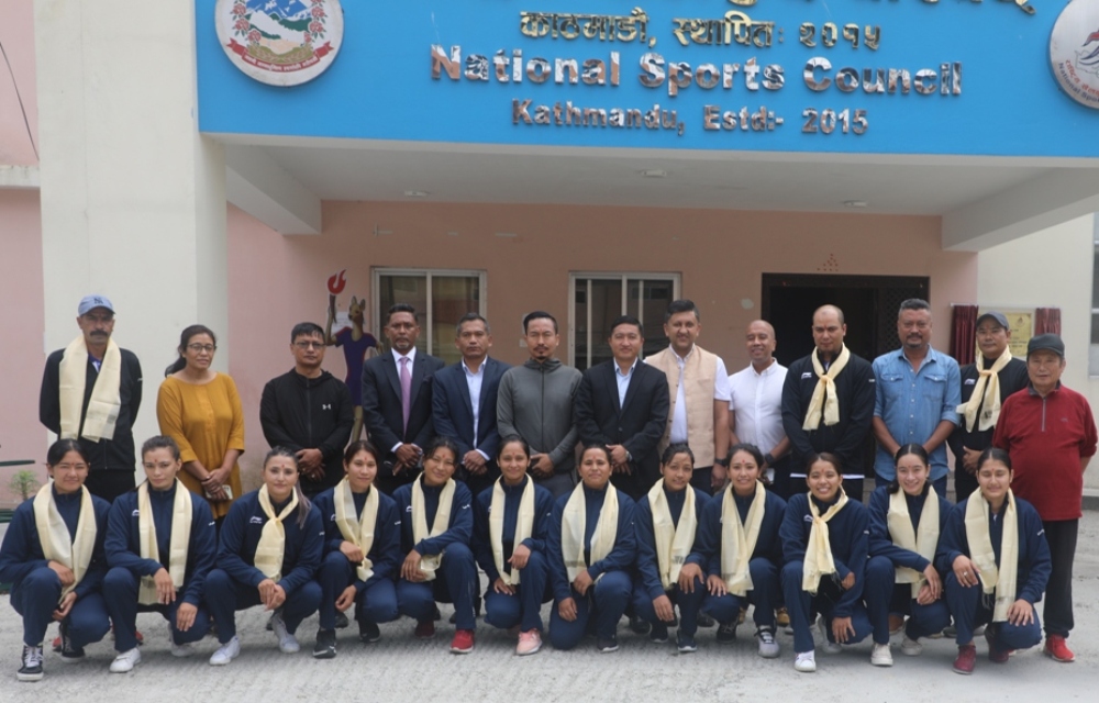 साबा महिला बास्केटबल च्याम्पियनसिप खेल्ने नेपाली टिमलाई बिदाइ
