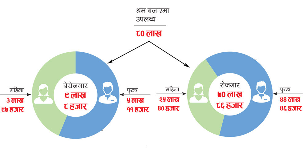 ९ लाख नेपाली बेरोजगार