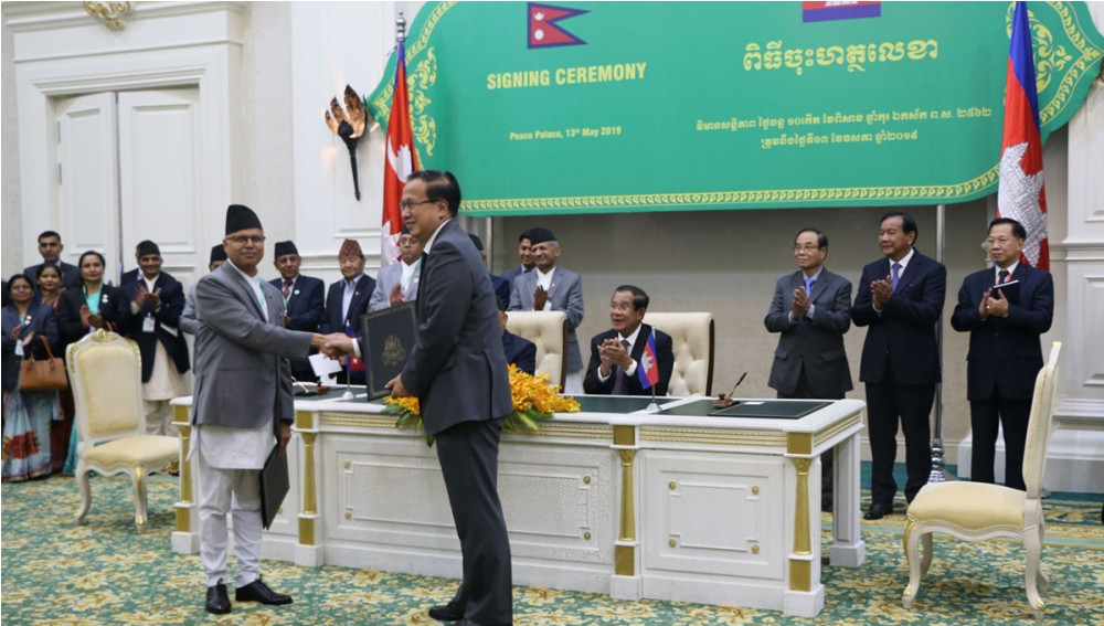 नेपाल र कम्बोडियाबीच समझदारीपत्रमा हस्ताक्षर
