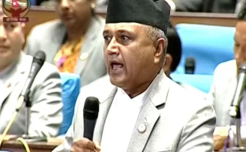 नेकपाका सांसद अधिकारीद्वारा संसदमा संकल्प प्रस्ताव दर्ता