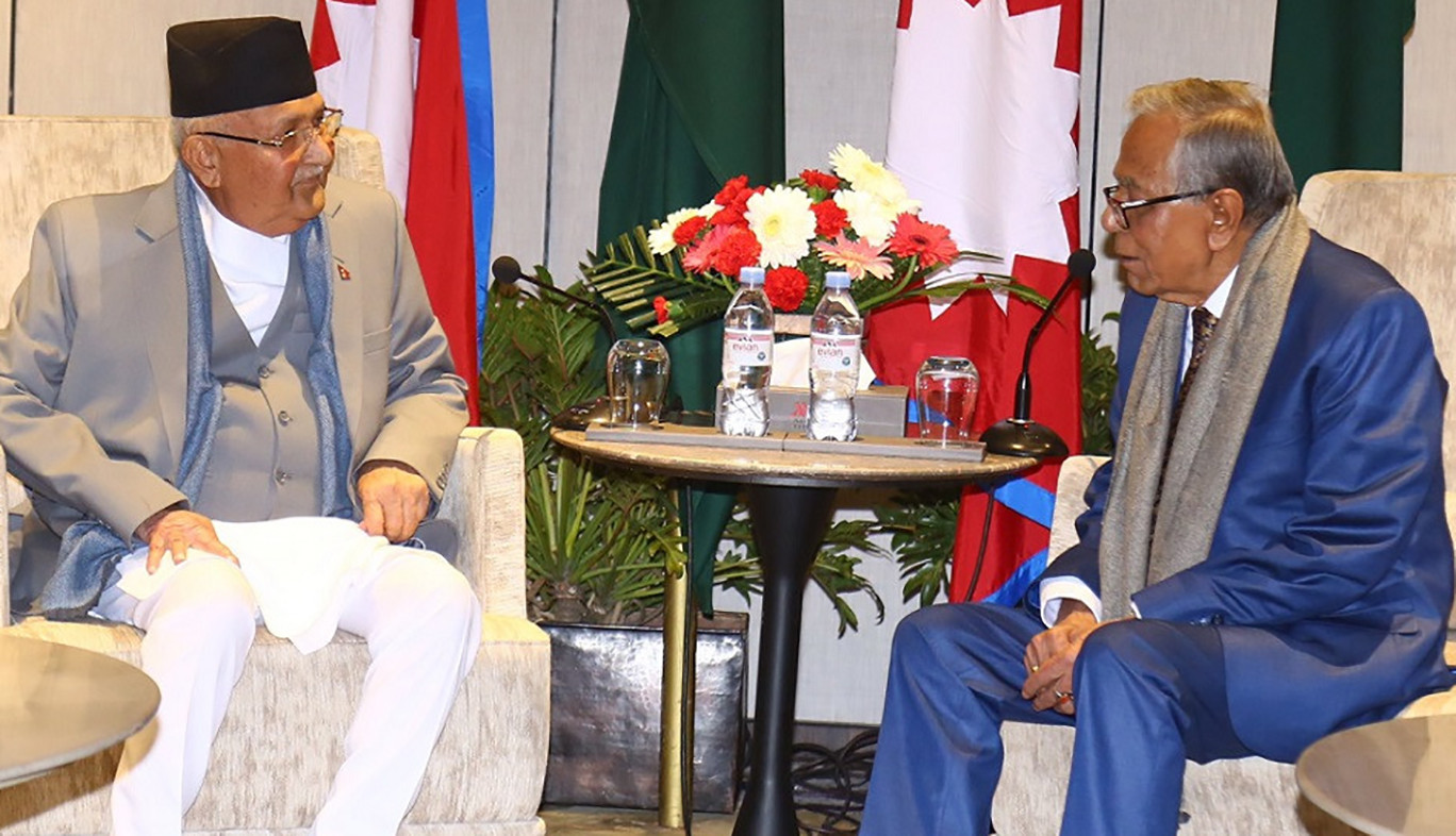 बंगलादेशका राष्ट्रपति र प्रधानमन्त्री ओलीबीच भेटवार्ता