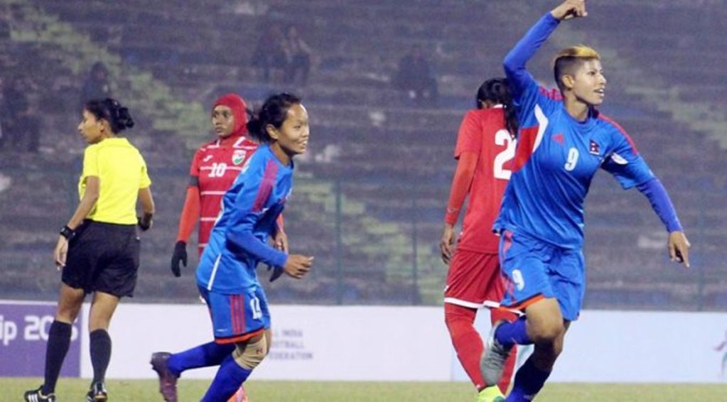 नेपाल महिला फुटबलको फाइनलमा, सावित्राको ह्याट्रिक
