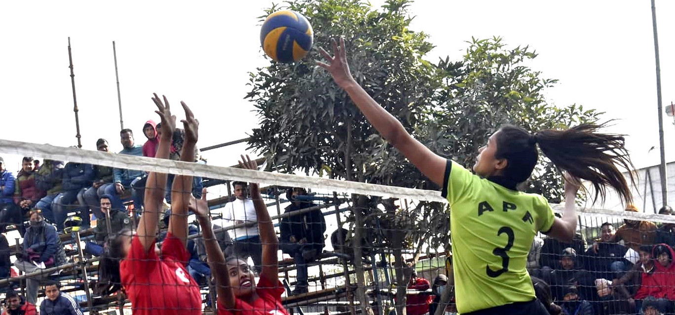  एभीसी सेन्ट्रल जोन भलिबल च्याम्पियनसिप : नेपाली टिमले तेस्रो खेलमा प्रतिस्पर्धा गर्दै