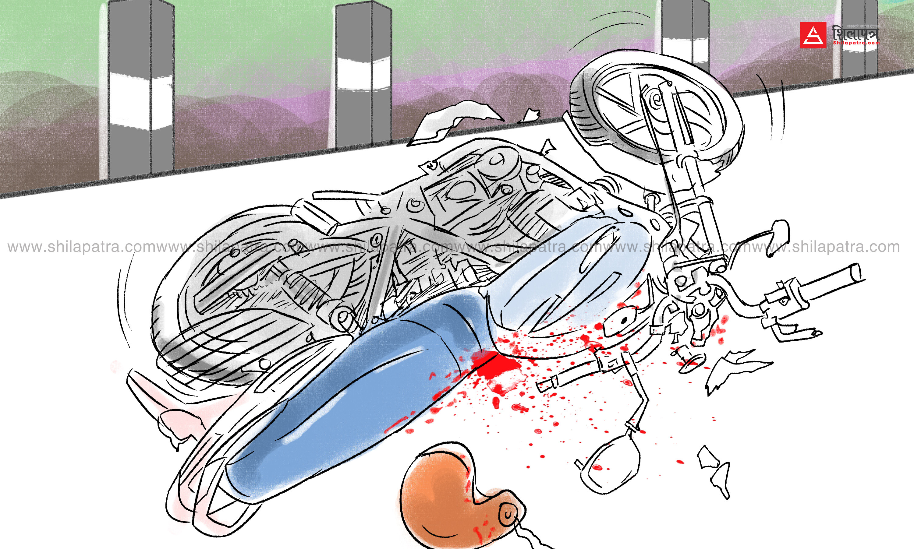 उर्लाबारीमा पिकअप भ्यानकाे ठक्करबाट माेटरसाइकल चालक २८ वर्षे युवककाे मृत्यु