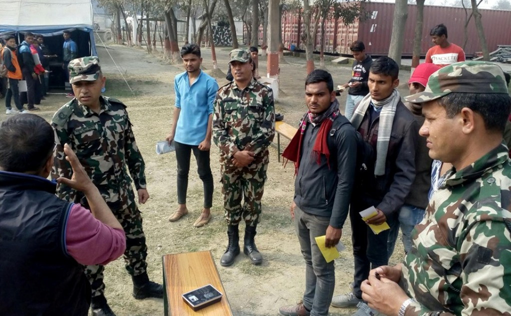 नेपाली सेनामा भर्नाका लागि मधेसी युवामा आकर्षण