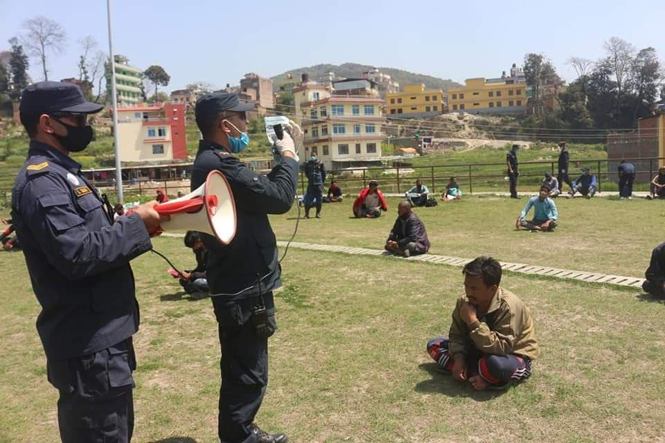 बनेपामा ‘लकडाउन’ उल्लघंन गर्ने ८५ जना पक्राउ