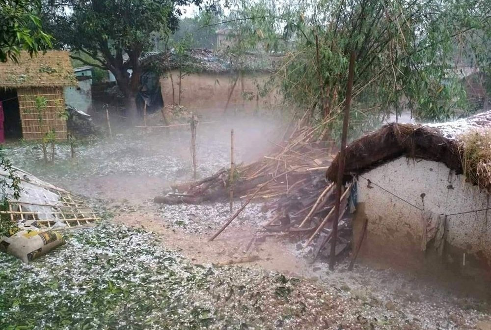 हावाहुरीसँगै परेको पानीले क्वारेन्टाइनमा क्षति