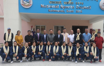 साबा महिला बास्केटबल च्याम्पियनसिप खेल्ने नेपाली टिमलाई बिदाइ