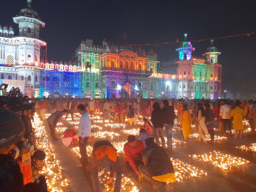 राममन्दिरको प्राणप्रतिष्ठा अवसरमा मधेशका जिल्लाहरूमा दीपावली
