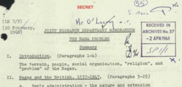 बेलायती गुप्तचरको खुलासा– भारतबाट नागाल्यान्ड अलग गर्न नेपालको साथ थियो