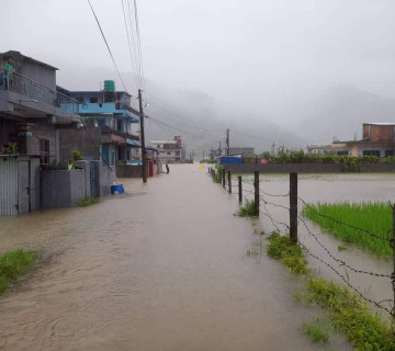 पोखरामा पहिरोले पुरिएर एक जनाको मृत्यु, एक सय घर डुबानमा