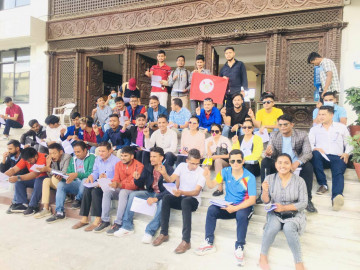 नेविसंघ केन्द्रीय समिति पूर्णताको माग गर्दै विद्यार्थी नेताहरू आन्दोलित 