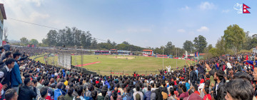 घरेलु दर्शकका अगाडि यूएईमाथि नेपालको सानदार जित (तस्वीरहरू) 