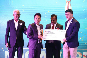 शिलापत्रकर्मी तामाङ एनओसी उत्कृष्ट अवार्डबाट सम्मानित