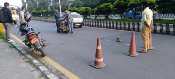 द्रुत बस सेवा चलाउन काठमाडौंका सडकमा बनाउन थालियो डेडिकेटेड बस लेन