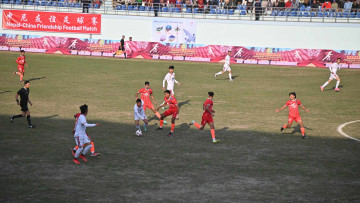 दशरथ रंगशालामा नेपाल–चीन मैत्रीपूर्ण फुटबल (तस्वीरहरू) 