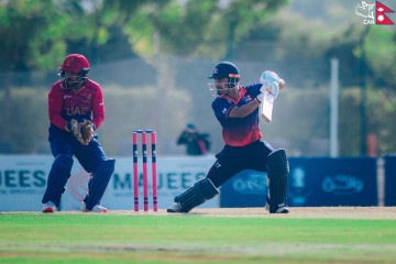 रोहितको शतकमा नेपालले यूएईलाई दियो २ सय ३४ रनको लक्ष्य