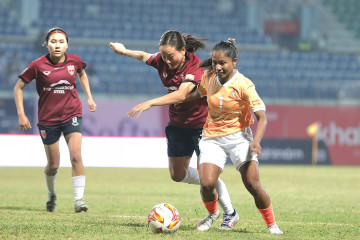 साफ महिला क्लब च्याम्पियनसिप : ट्रान्सपाेर्टसँग बराबरीमा राेकियाे एपीएफ