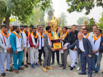 मधेश प्रदेश क्रिकेट टिमलाई मधेश सरकारद्वारा पाँच लाख सहयोगको घोषणा  
