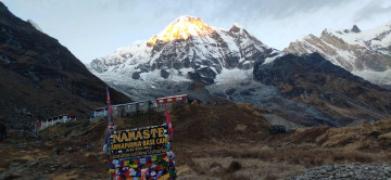 आधार शिविरबाट देखिएको अन्नपूर्ण हिमाल र आसपासका क्षेत्र (तस्वीरहरू)