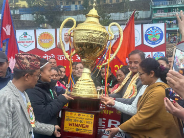 इलाम महिला गोल्डकपको उपाधि एपीएफलाई