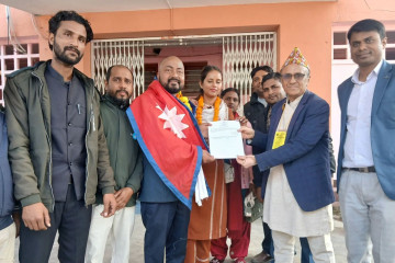 खल्तीका सहसंस्थापक अरविन्द साहले गरे बारा ३ बाट उम्मेदवारी दर्ता 