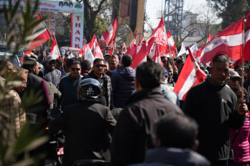 कांग्रेस विशेष महाधिवेशन: भृकुटीमण्डप पुग्दै र्‍याली (तस्वीरहरू)