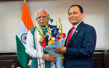 मन्त्री घिसिङ र भारतका विद्युत्‌मन्त्री मनोहरलाल खट्टरबीच भेटवार्ता