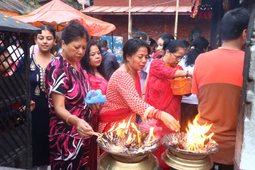 बडादसैँ: शक्तिपीठमा दर्शनार्थीकोे घुइँचो