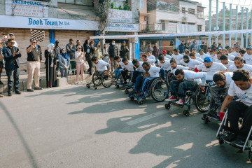 काठमाडौंमा ह्विलचियर दौड प्रतियोगिता सम्पन्न