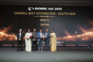 बतास एमएडब्ल्यूलाई भोल्भो आइसरको 'सर्वश्रेष्ठ वितरक – दक्षिण एसिया' अवार्ड