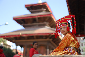 वसन्तपुरमा सामूहिक कुमारी पूजा (तस्वीरहरू)