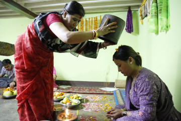 नेवार समुदायले आफ्नै पूजा गरी मनाए म्हःपूजा (तस्वीरहरू)