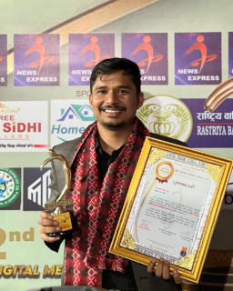शिलापत्रकर्मी कुँवरलाई राष्ट्रिय डिजिटल मिडिया युवा पत्रकारिता अवार्ड 