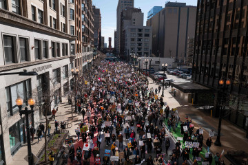 अमेरिकामा ट्रम्पविरूद्ध ८० लाख मानिस सडकमा