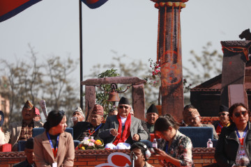 एमाले महाधिवेशनमा नारा: जलाइएको सिंहदरबार बिर्सेका छैनौँ