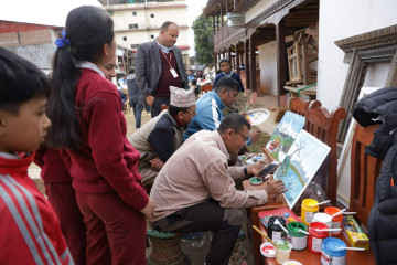 शताब्दी घर चिनाउन चित्रकला कार्यशाला, २ सय विद्यार्थी र अग्रज कलाकारहरूको सहभागिता