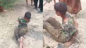 कञ्चनपुरमा तरबुजा चाेरीकाे आरोपमा बालकलाई बाँधेर कुटपिट