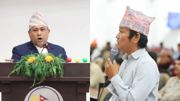 परराष्ट्रमन्त्रीले जवाफ दिइरहँदा उभिरहे हर्क साम्पाङ