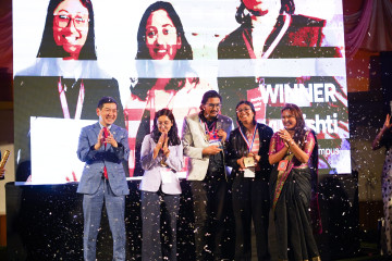 टिम वायुदृष्टिले जित्यो हल्ट प्राइज नेपाल २०२५, एआईमार्फत वायु सफा गर्ने समाधान प्रस्तुत