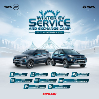 टाटा ईभीका लागि विन्टर सर्भिस एन्ड एक्सचेन्ज क्याम्प घोषणा, स्पेयर पार्ट्समा १८ प्रतिशतसम्म छुट