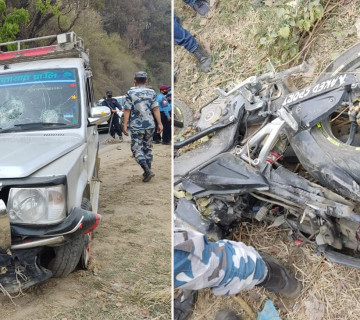 चोभारमा टाटा सुमो र मोटरसाइकल ठोक्किँदा दुई जनाको मृत्यु 