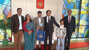 अनुराग पंगेनी रसियन दूतावासबाट सम्मानित