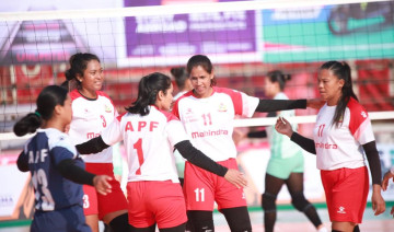 टाइगर कप भलिबलः एपीएफले न्यू डायमण्डलाई सोझो सेटमा हरायो