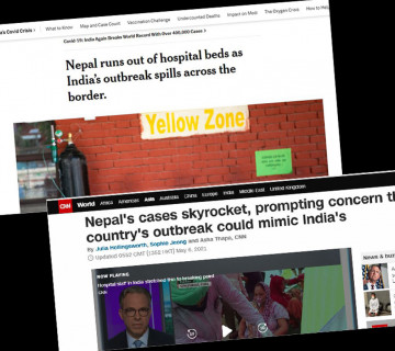विश्व मिडियामा जहीँतहीँ नेपाल, कोभिड संकट चुलिँदो समयमा नेपाल दोस्रो भारत बन्ने चेतावनी