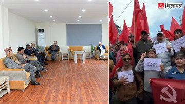 ओली पक्राउको प्रतिकारमा एमाले : छलफलमा नेता, सडकमा कार्यकर्ता