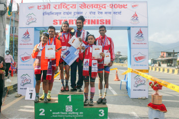 चार स्वर्णसहित साइक्लिङमा आर्मी क्लब च्याम्पियन