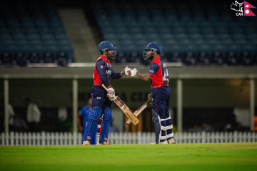 यूएईसँगकाे वार्मअप म्याचमा नेपाल ७ विकेटले विजयी