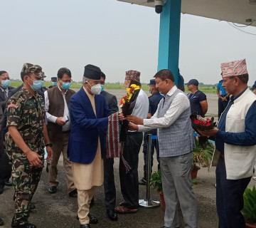 प्रधानमन्त्रीलाई लिएर धनगढीको लागि उडेको हेलिकोप्टर जब भैरहवा पुग्यो